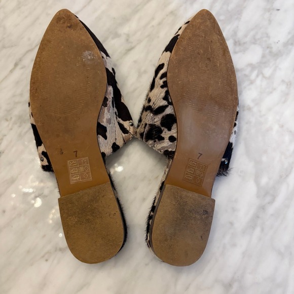 MYRA Cowhide Hair-On Leather Studded Mule Slides Size‎ 7 Western Boho Flats - Picture 9 of 15